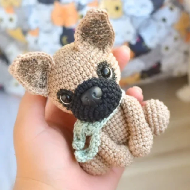 Patrón amigurumi de Bulldog Francés